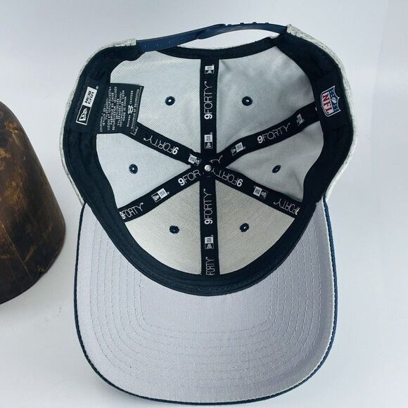 Dallas Cowboys Hat Cap Strap Back Adjustable New Era Gray 9Forty NFL Football - Picture 8 of 12